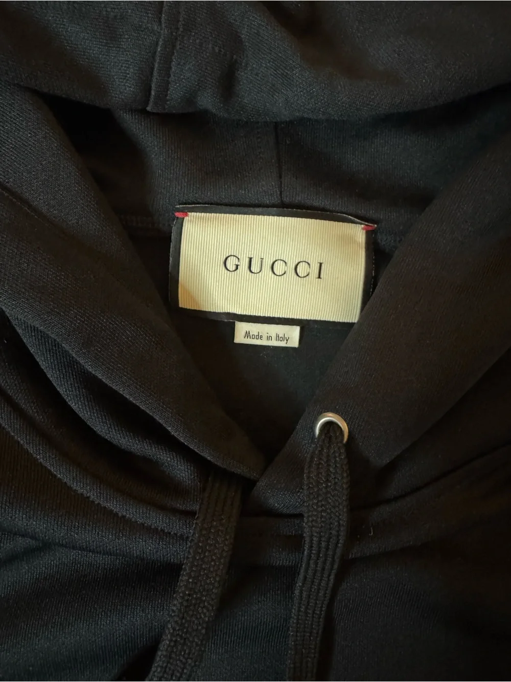 Gucci Black Men's Hoodie with Drawstring and snap off sleeves